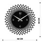 Wallity Reloj de Pared Decorativo Metal S026 Negro 48x48 cm